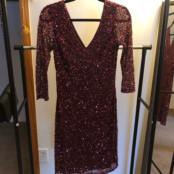 bloomingdales burgundy dress